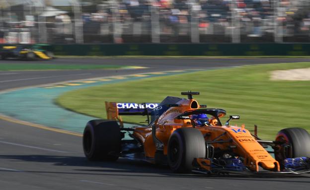 Fernando Alonsos, en el circuito de Melbourne. /Afp