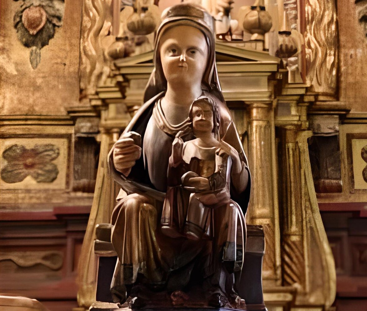 La imagen de la Virgen del Negro Día, en el templo norteño. 