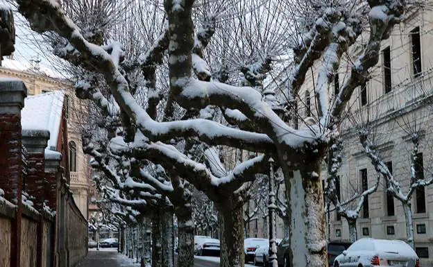 Burgos recibió la nieve la semana pasada.
